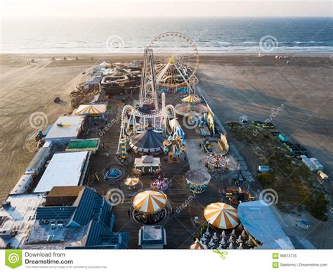 Amusement Park Aerial Photo Stock Photo Image Of Holiday Fair 99613776