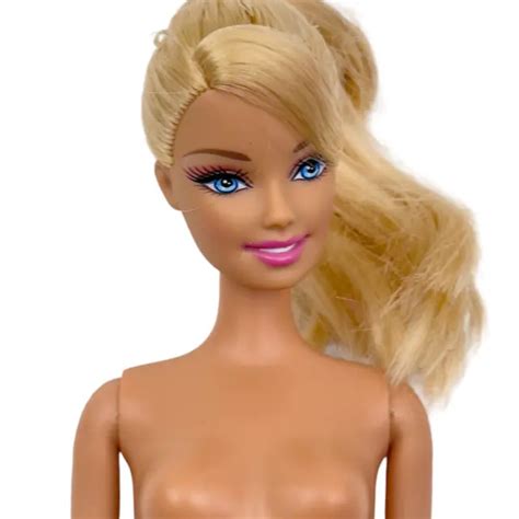 Mattel Barbie Doll Blonde Hair Blue Eyes Head Body Nude For