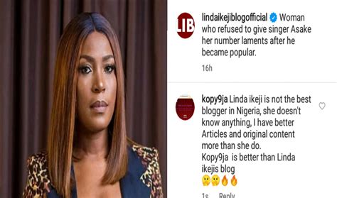 Kopy9ja Blasts Linda Ikeji For Posting Nonsense Business Nigeria