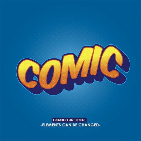 Premium Vector Comic Font Effect