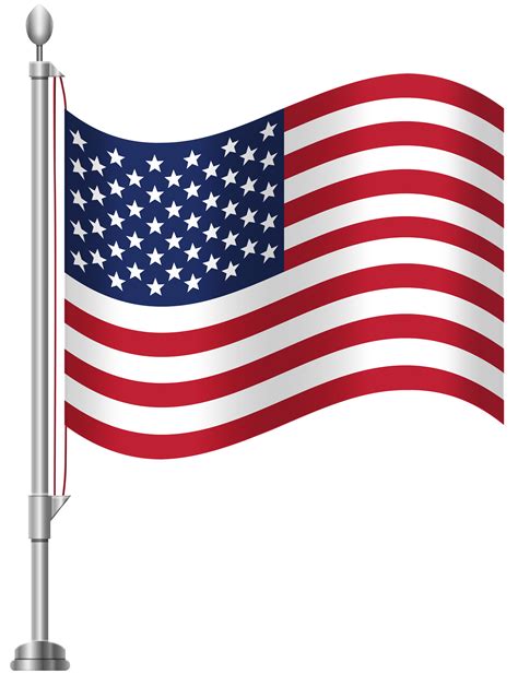 American Flag With Pole Png Png Image Collection