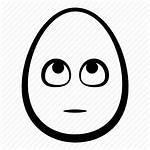 Emoji Eyes Rolling Head Icon Egg Face