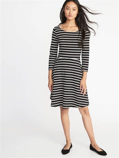 Fit And Flare 34 Sleeve Jersey Dress For Women Old Navy Nice Dresses
