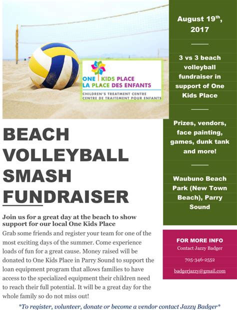 Beach Volleyball Smash Fundraiser Parry Sound Live Music And Events