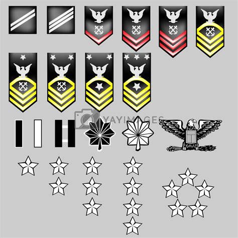 Us Navy Rank Insignia By Lhfgraphics Vectors And Illustrations With