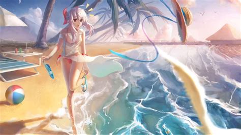 Discover Anime Beach Wallpaper Super Hot In Duhocakina