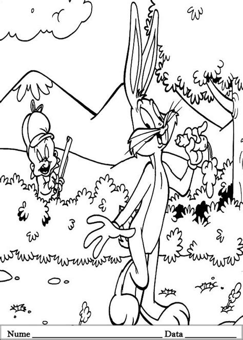 Desene Imagini De Colorat Iepure Bugs Bunny Imagini Plansa Colorat