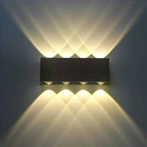 Wall Lights Indoor Led 8w Modern Up Down Lighting Wall Lamp Black