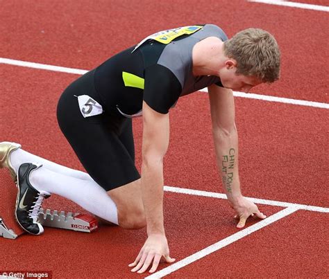 Send your name to mars. Jack Green writes instructions 'chin down, flat back' on his arm for 400m race | Daily ...