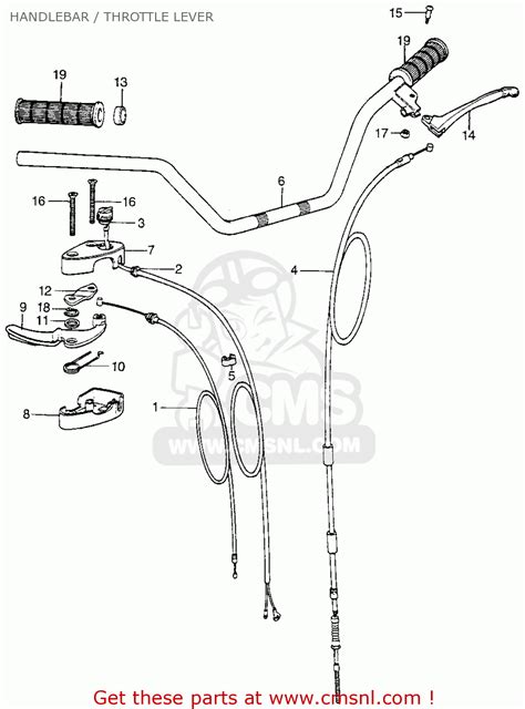 Honda trx70 1986 owner's manual. Honda Atc70 No Year Specified Usa Handlebar / Throttle Lever - schematic partsfiche