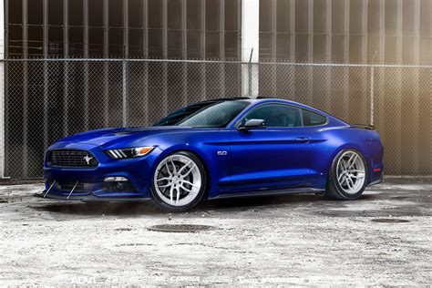 Ford Mustang Gt 2016 Cars Coupe Blue Wallpapers Hd Desktop And