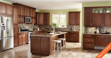 Any place you want charm to flow like water. Hampton Wall Kitchen Cabinets in Cognac - Kitchen - The Home Depot
