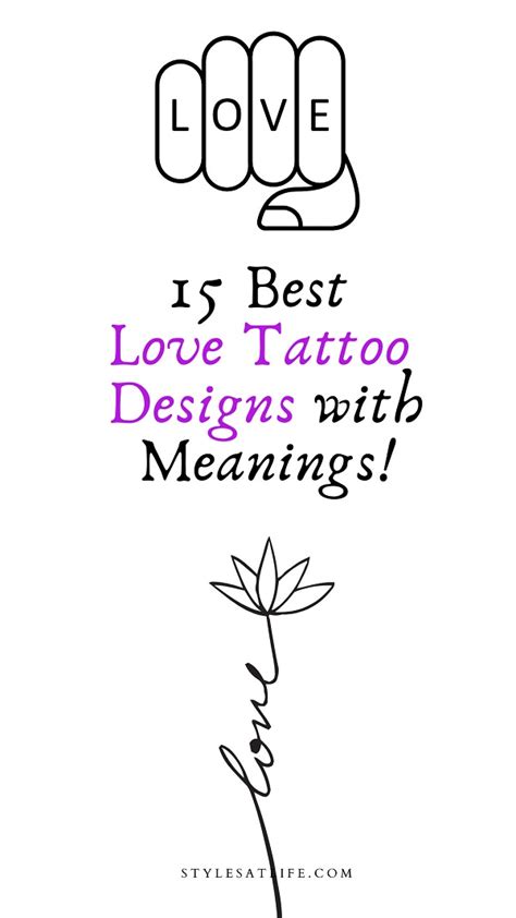 15 Love Tattoo Designs With Hidden Meanings And Symbols