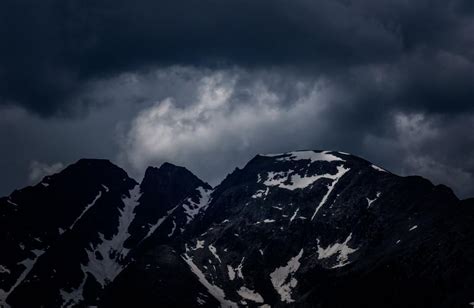Free Stock Photo Of Snow Mountains And Dark Clouds Download Free