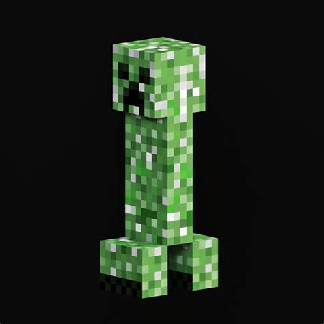 3d Model Creeper Mob From Minecraft Vr Ar Low Poly Cgtrader