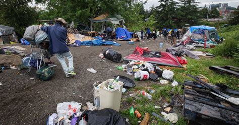 In The Aftermath Of A Drug Bust Seattle Homeless Camp Is Cleaned Up