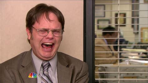 Laughing Dwight Schrute Blank Template Imgflip