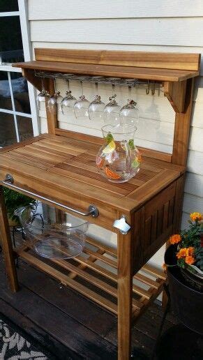 Beverage Station Made From Potting Bench Outdoor Potting Bench