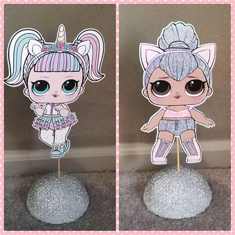 Handmade Lol Surprise Doll Inspired Centerpiece Set Of 2 7th Birthday