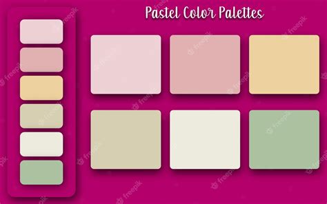 Premium Vector Abstract Trendy Pastel Color Palettes Set Background