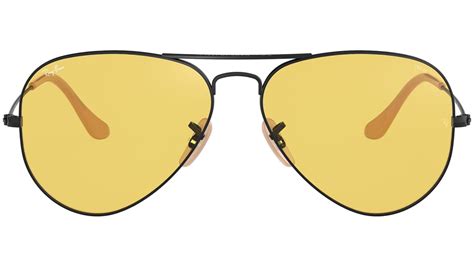 Ray Ban Aviator Washed Evolve Rb3025 Black And Yellow Lyst Uk