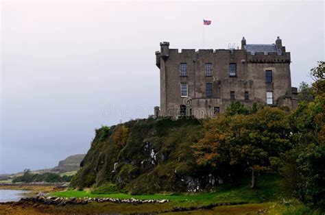Clan Macleod S Dunvegan Castle On A Cliff Stock Photo Image Of