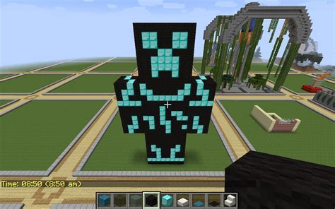 Tron Creeper Statuebuilding Minecraft Map