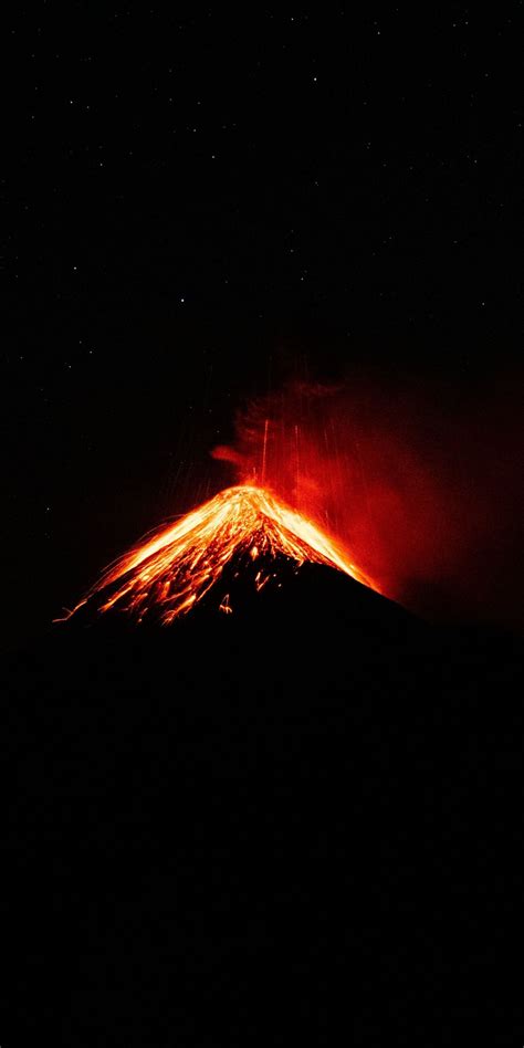 Motivating 1440x2880 Minimal Peak On Fire Volcano Wallpaper Volcano