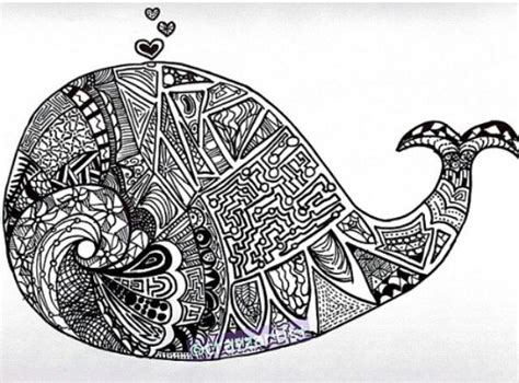 Zentangle Whale Zentangle Pinterest