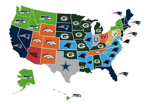 Map Shows Which Nfl Team Each State Thinks Will Win This Years Super