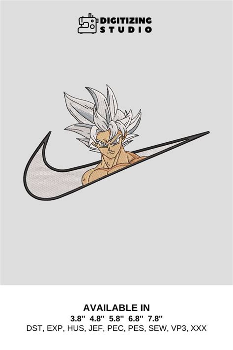 Dragon Ball San Goku X Nike Embroidery Design In 2022 Nike Art Diy