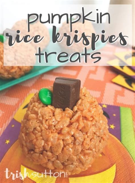 Pumpkin Rice Krispies Treats Kids Halloween Party Idea Recipe