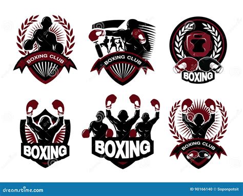 Illustration Of Boxing Logo Set Stock Vector Illustration Of Beat