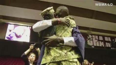 Video Military Mom Surprises Son At High School Graduation