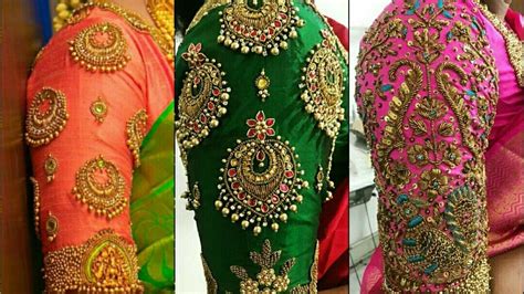Latest Bridal Blouse Designing Ideas Embroidery Work Maggam Work