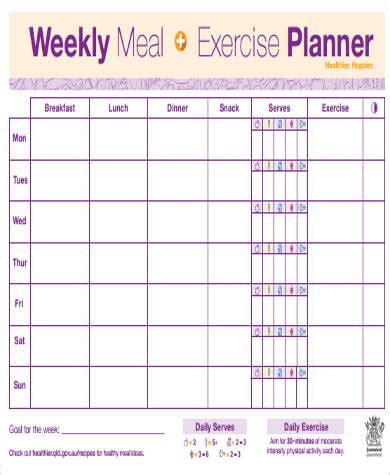 This workout calendar is designed to keep track of your weekly fitness schedule. FREE 7+ Printable Weekly Planner Samples in MS Word | PDF ...