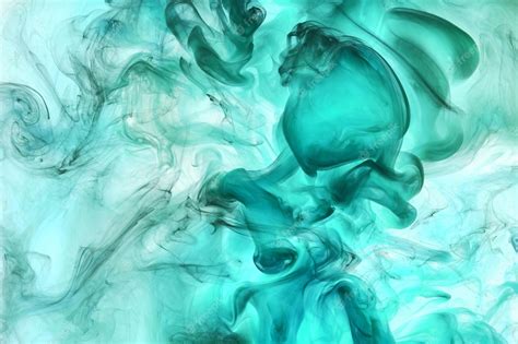 Premium Photo Emerald Green Ink Abstract Background Acrylic Paint