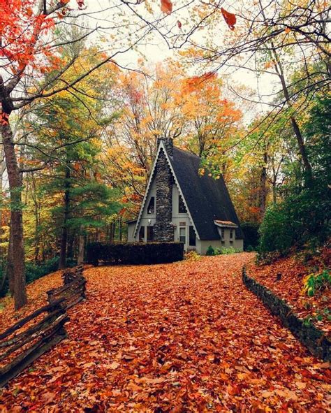 Pin By Kate Francis On Autumn Cozy House In The Woods Cabins In The