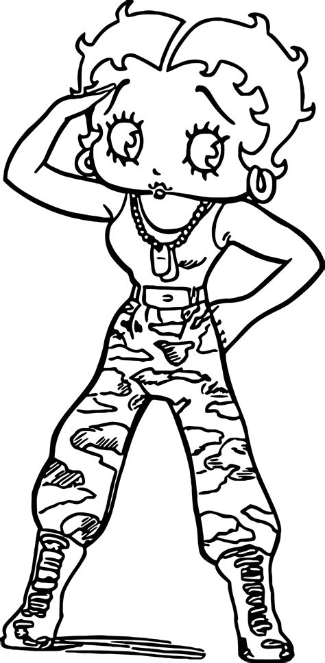 You might also be interested in. Betty-Boop-Soldier-Outline-Coloring-Page.jpg (1953×3989 ...