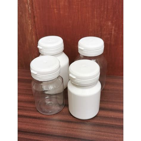 Botol PET plastik BULAT 30 dan 60 herbal Vitamin kapsul capsule obat