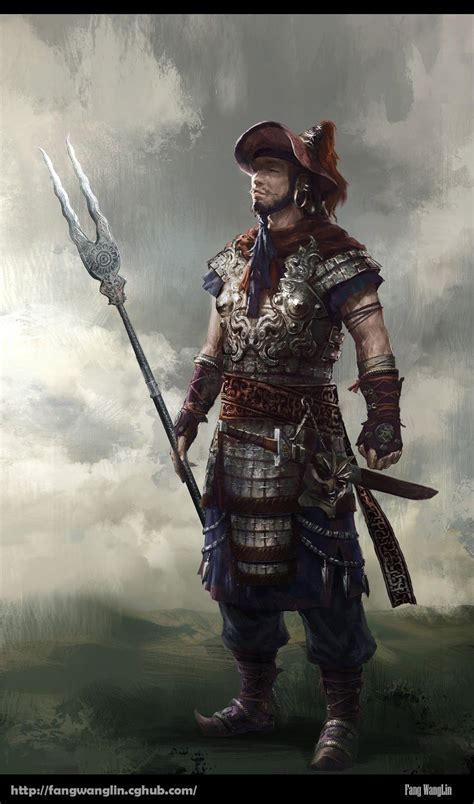 Warriors In Art Chinese Ancient Warrior By Wanglin Fang Ancient