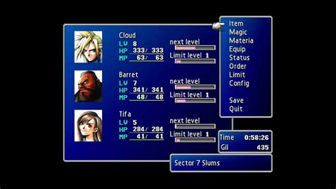 Lets Play Final Fantasy Vii 5 Menu Tutorial And How To Bore Your