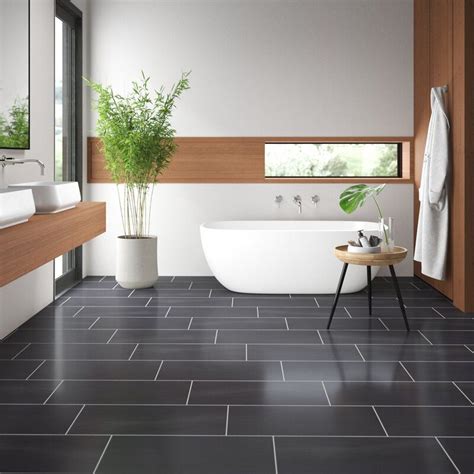 Emser Tile Cosmopolitan 12 X 24 Porcelain Tile Black Tile Bathrooms