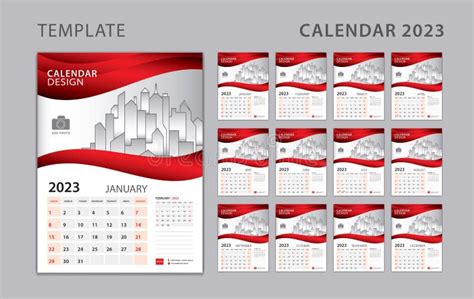 Calendar 2023 Template Wall Calendar 2023 Year Set Desk Calendar