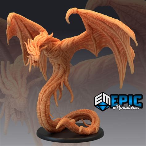 3d Printable Hunting Horror Flying Serpent Lovecraft Entity