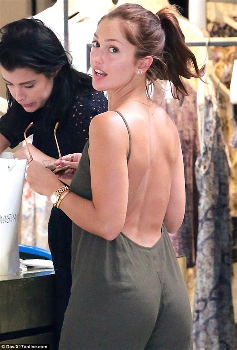 Minka Kelly Shows Some Skin In A Backless Olive Green