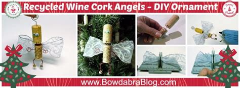 Recycled Wine Cork Angel Ornament Bowdabra