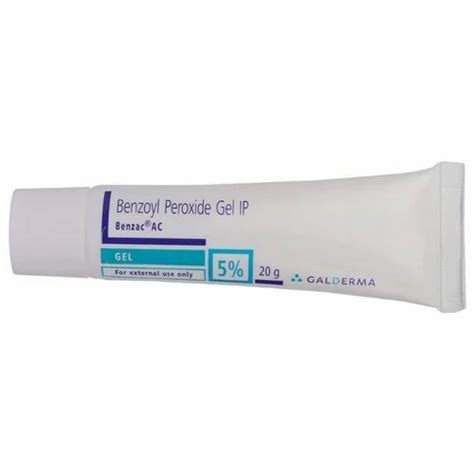 Finished Product Benzoyl Peroxide Benzac Ac Gel Packaging Size 50 Gms
