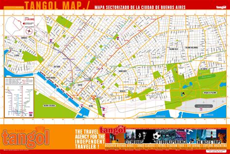 Large Tourist Map Of Central Part Of Buenos Aires Maps