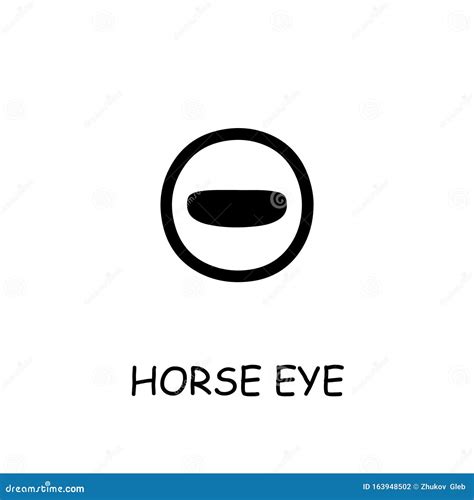 Horse Eye Flat Icon Stock Illustration Illustration Of Hoof 163948502